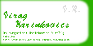 virag marinkovics business card